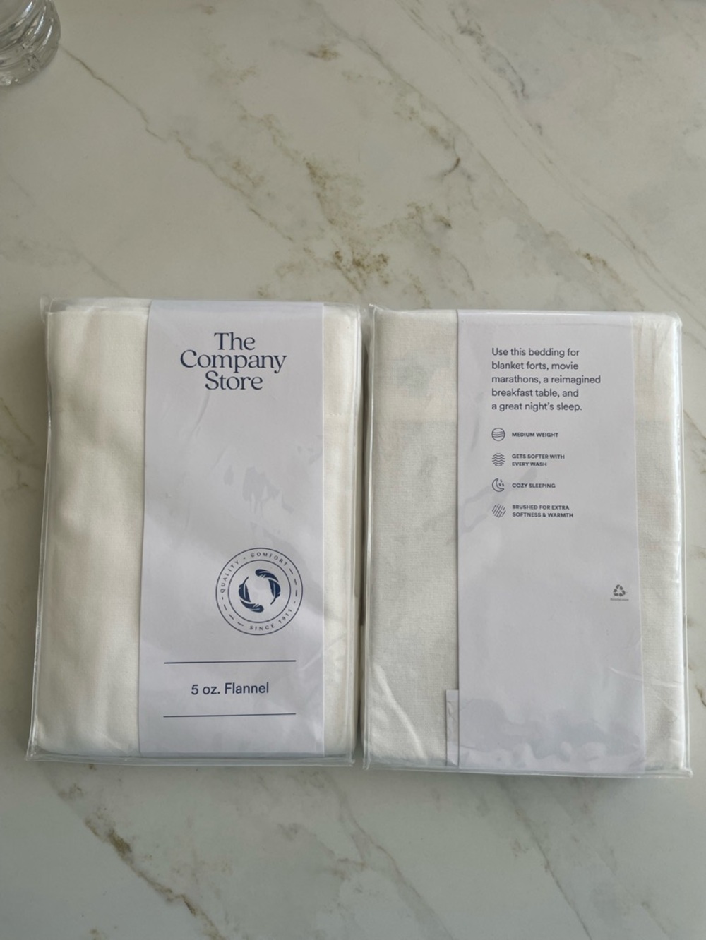 The Company Store Ivory Cotton Velvet Flannel standard Pillowcase Set